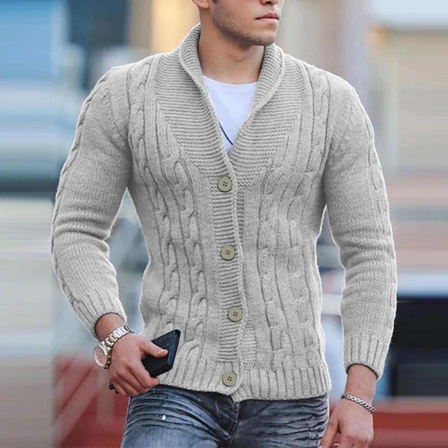 Long Sleeve Knit Cardigan Sweater