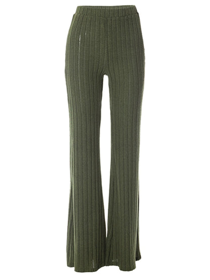 Women High Waist Flared Pants