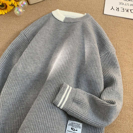 Men Retro Twist Sweater