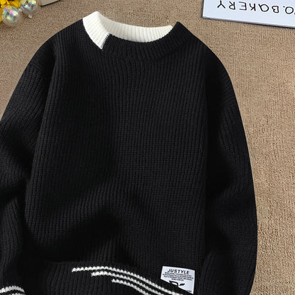 Men Retro Twist Sweater